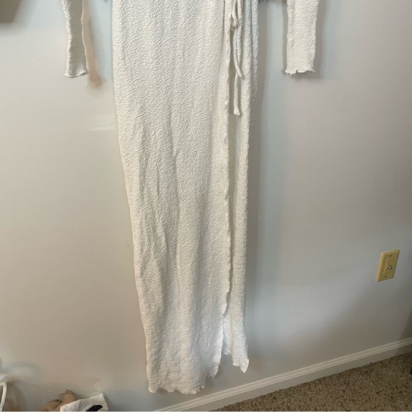 Naked Wardrobe White Dress Open Slit Small - Picture 5 of 6